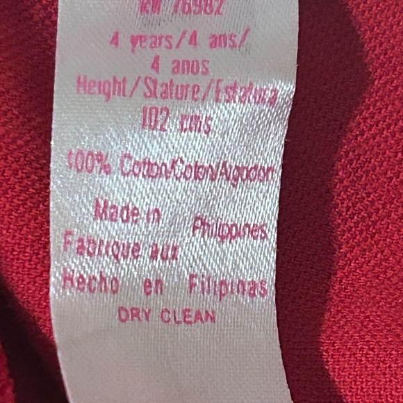 Sophie Dess Girl’s Christmas Dress Size 4 Red Velvet - Picture 10 of 14